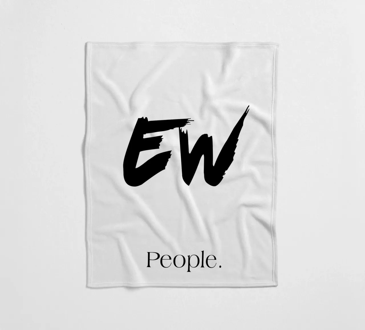 Ew People Simple Minimalist Elegant Typography fleece blanket by YV TYPOGRAPHY