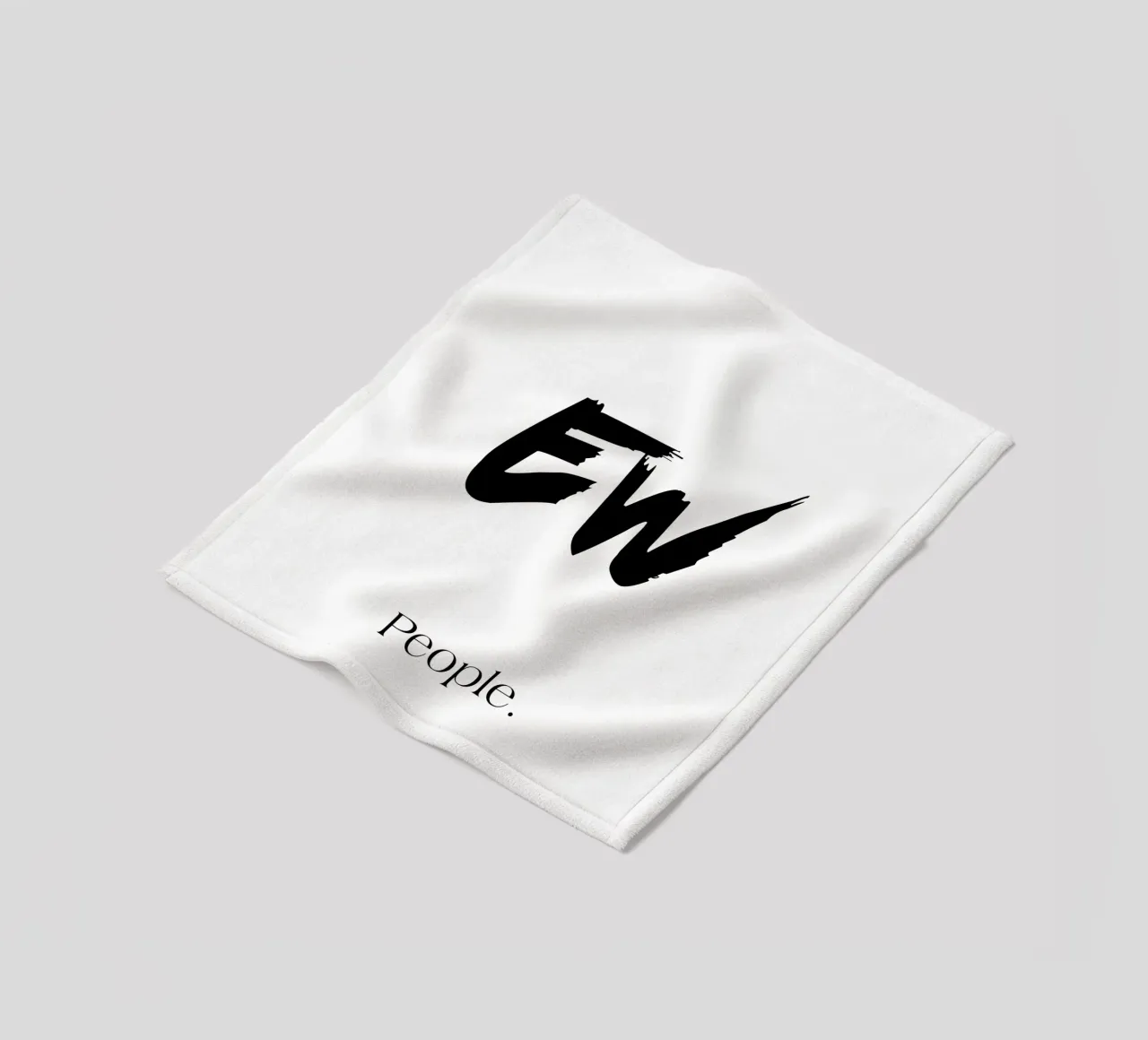 Ew People Simple Minimalist Elegant Typography fleece blanket by YV TYPOGRAPHY