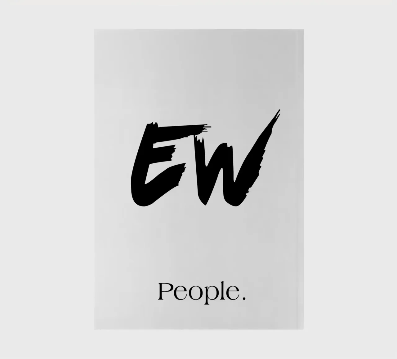 Ew People Simple Minimalist Elegant Typography notebook by YV TYPOGRAPHY