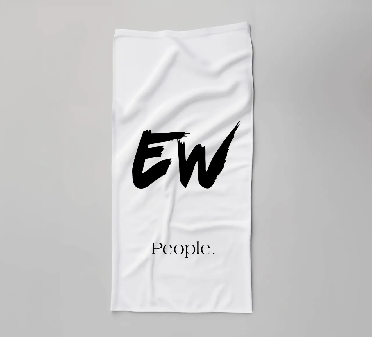 Ew People Simple Minimalist Elegant Typography towel by YV TYPOGRAPHY