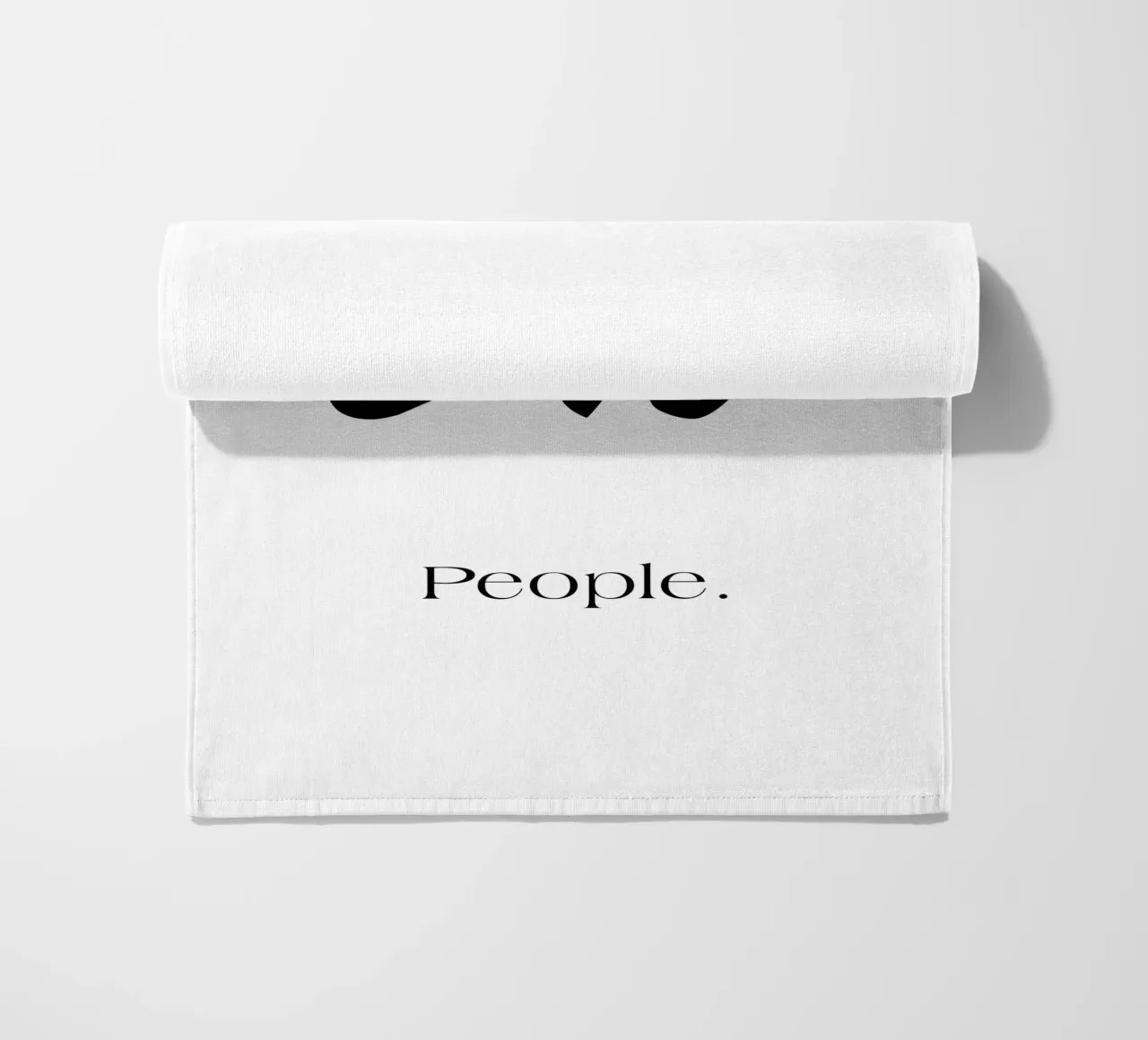 Ew People Simple Minimalist Elegant Typography beach towel by YV TYPOGRAPHY