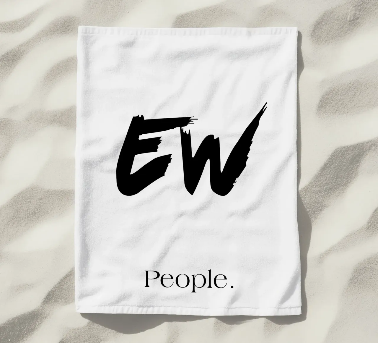 Ew People Simple Minimalist Elegant Typography beach towel by YV TYPOGRAPHY