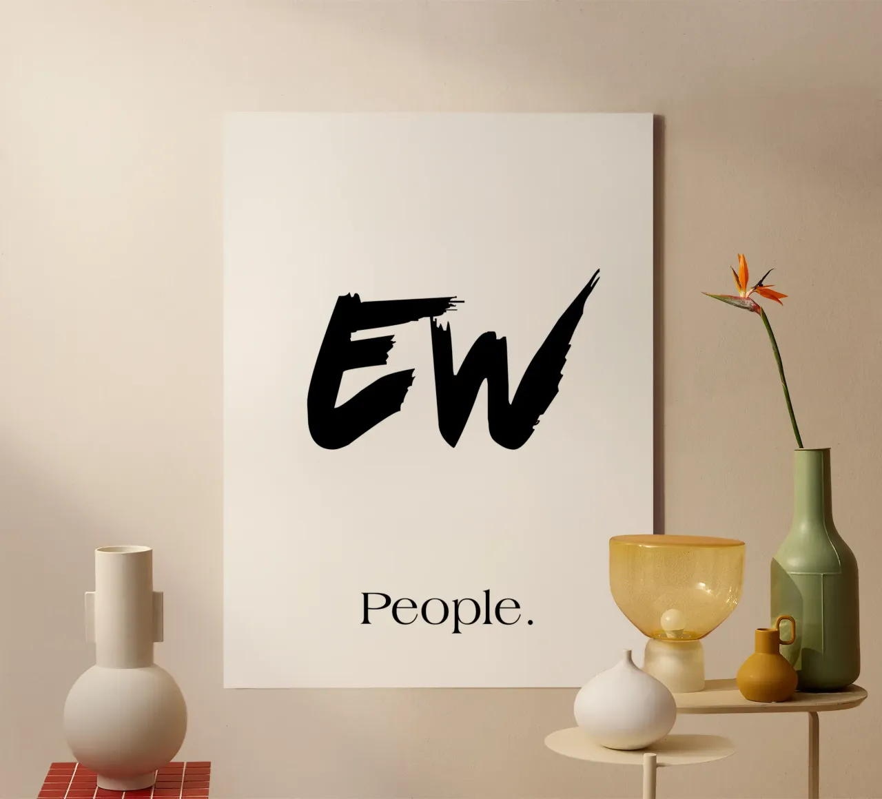 Ew People Simple Minimalist Elegant Typography canvas by YV TYPOGRAPHY