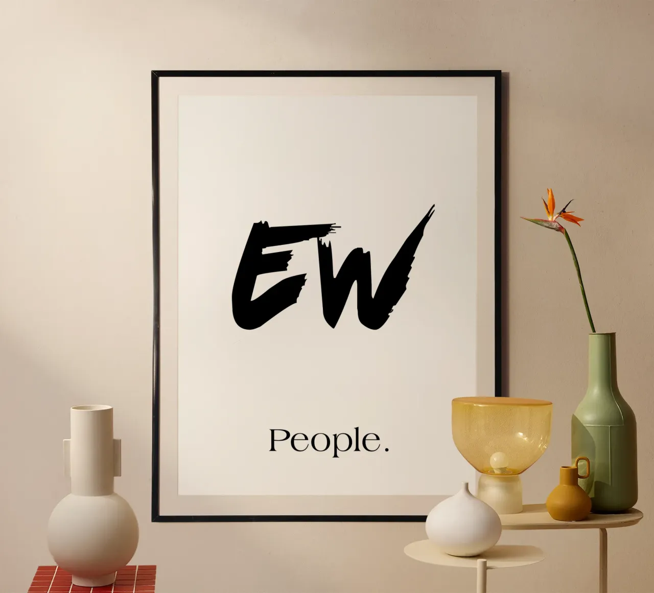 Ew People Simple Minimalist Elegant Typography hahnemühle by YV TYPOGRAPHY