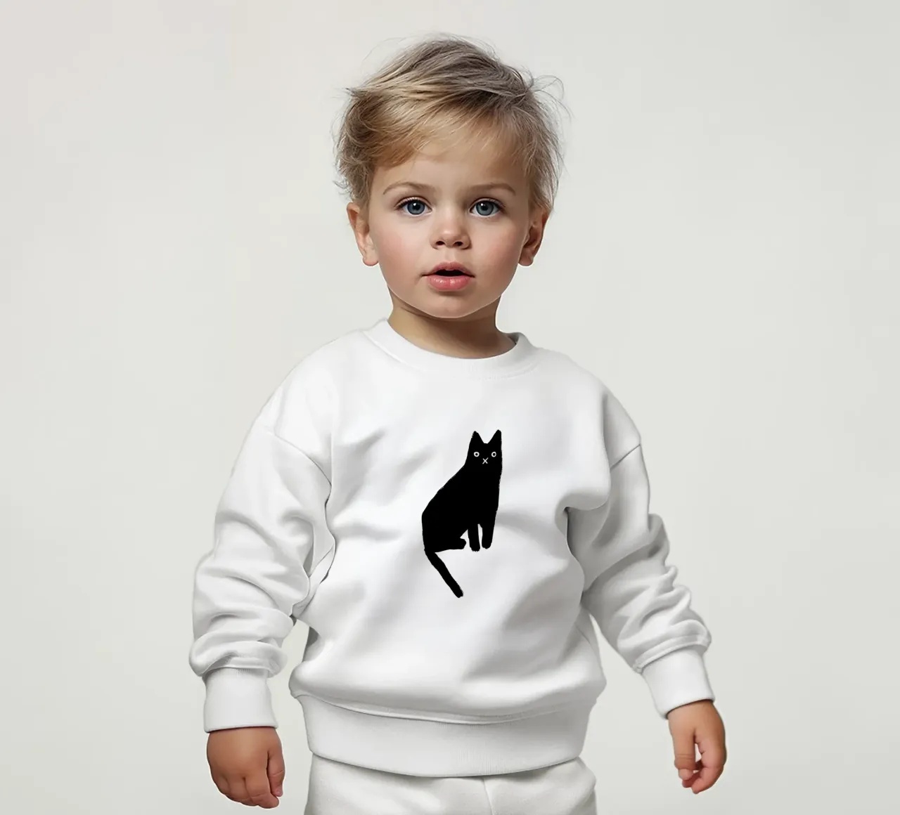 Gatto nero No2 felpa neonato da bueronoull