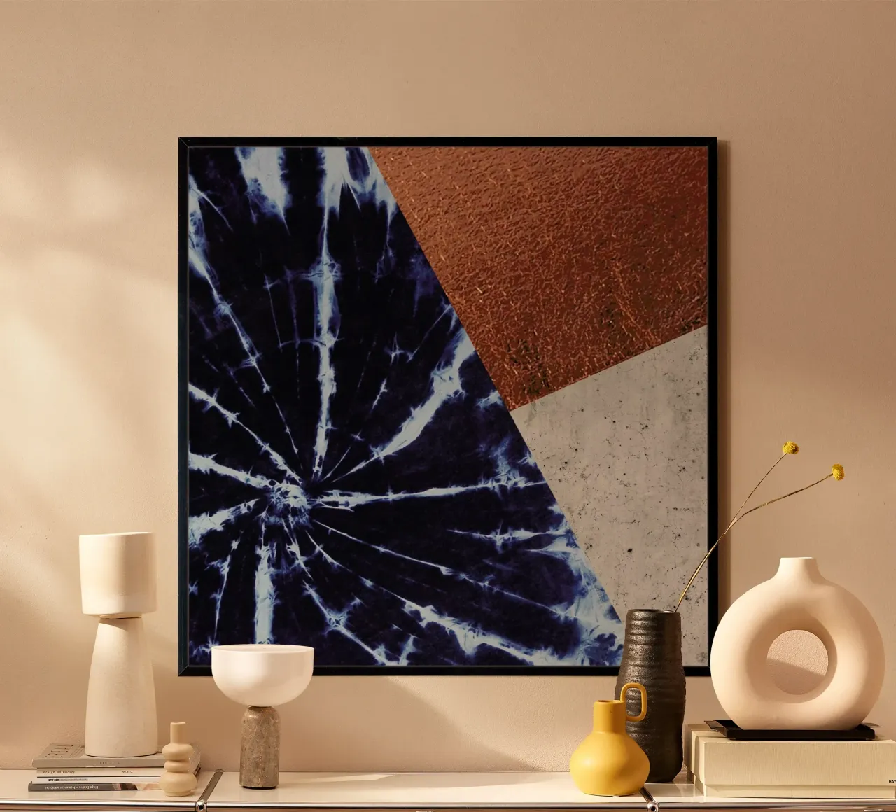 Batik Kupfer Beton poster con telaio in plastica da XOXO Arte