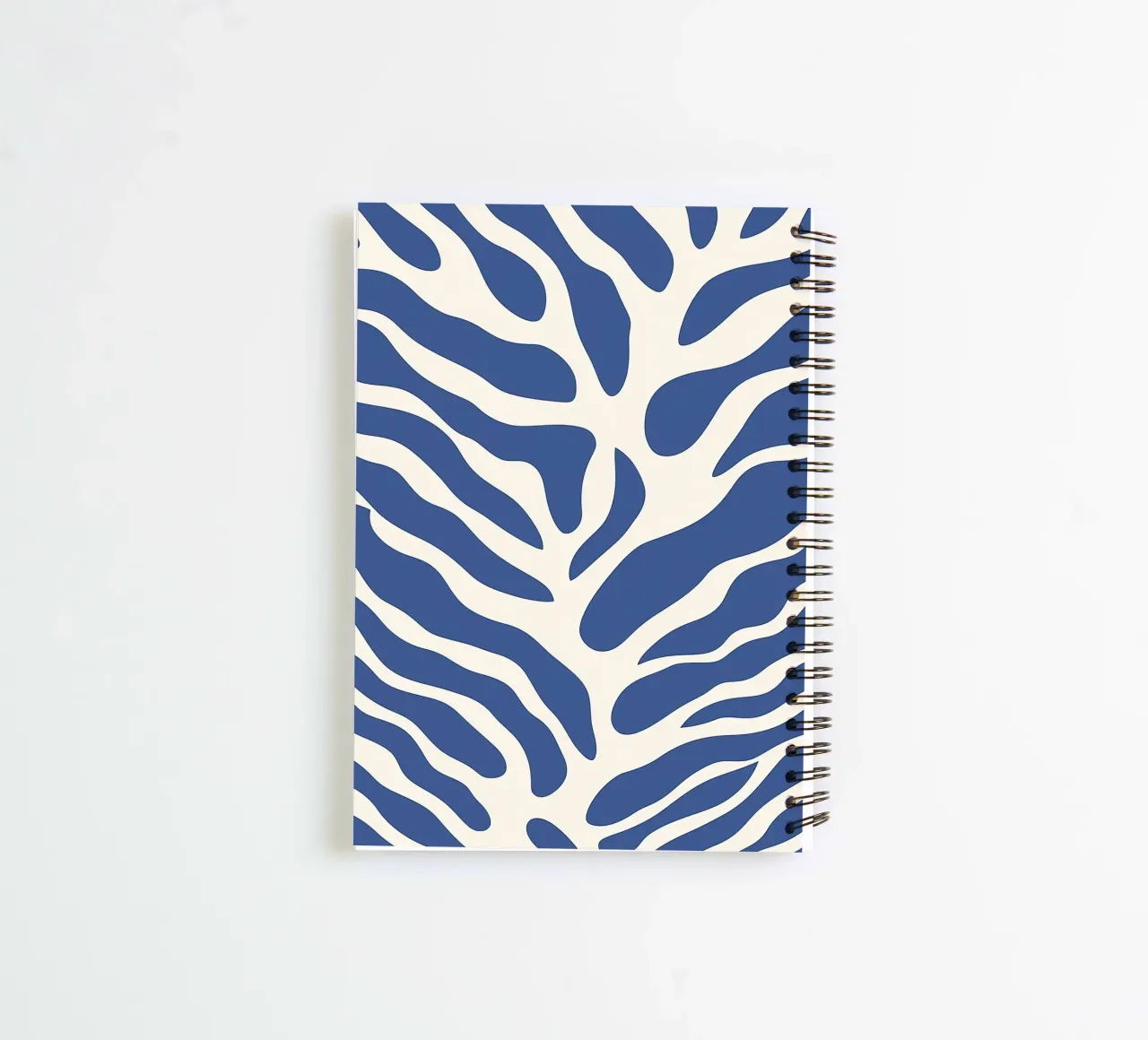 Abstract blue algae | Minimalist organic pattern spiral notebook by Autofocus