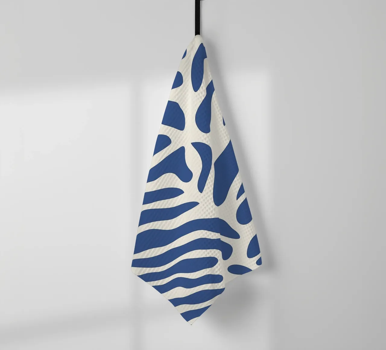 Alghe blu astratte | Motivo organico minimalista canovaccio da cucina da Autofocus