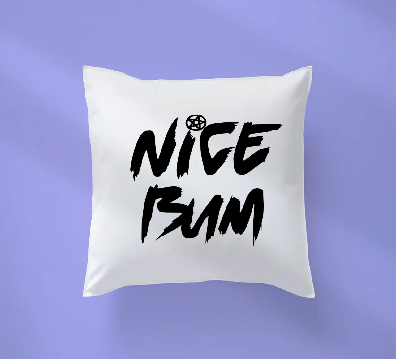 Nice Bum Modern Elegant Typography decorative cushion by YV TYPOGRAPHY