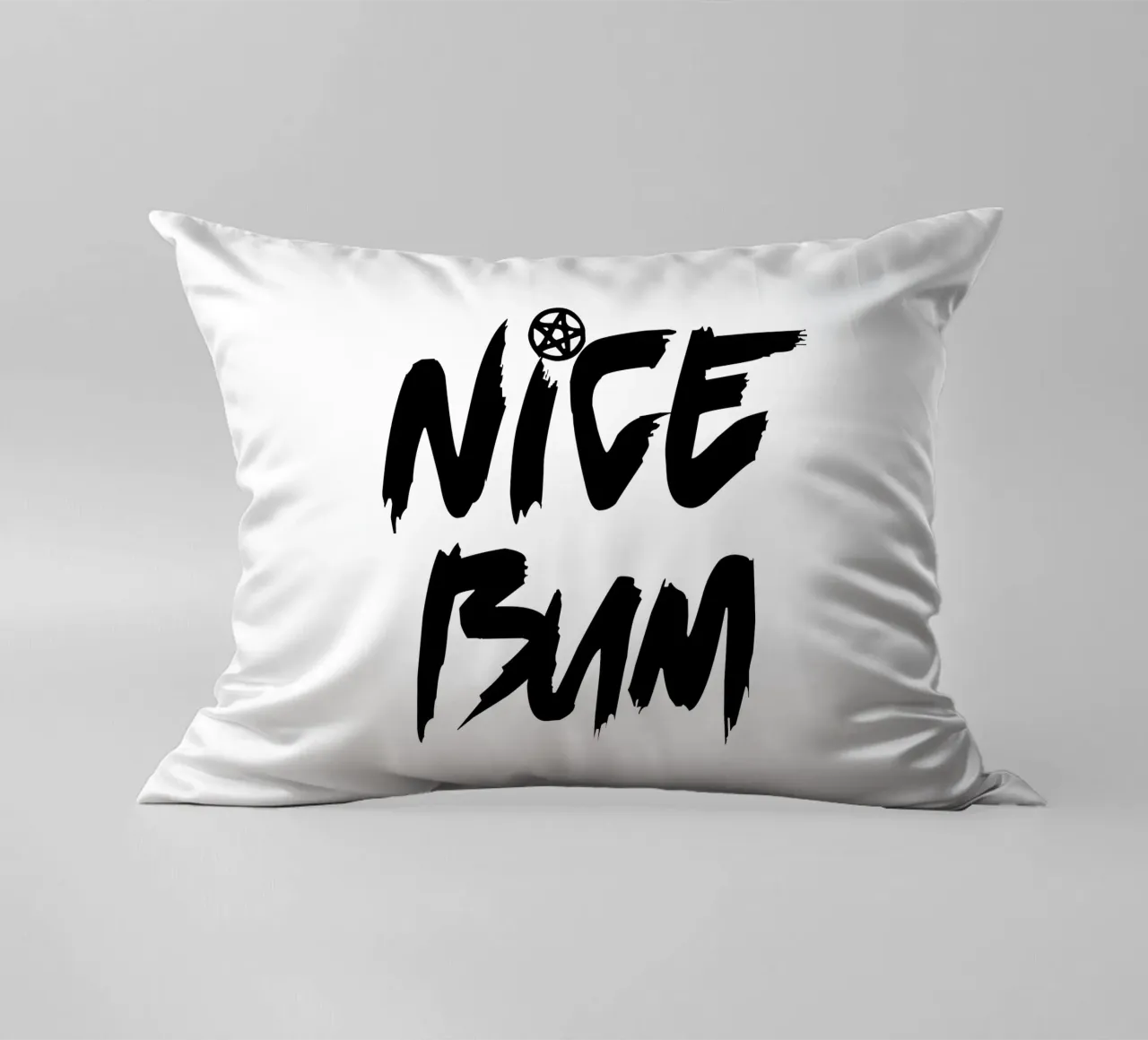 Nice Bum Modern Elegant Typography decorative cushion by YV TYPOGRAPHY