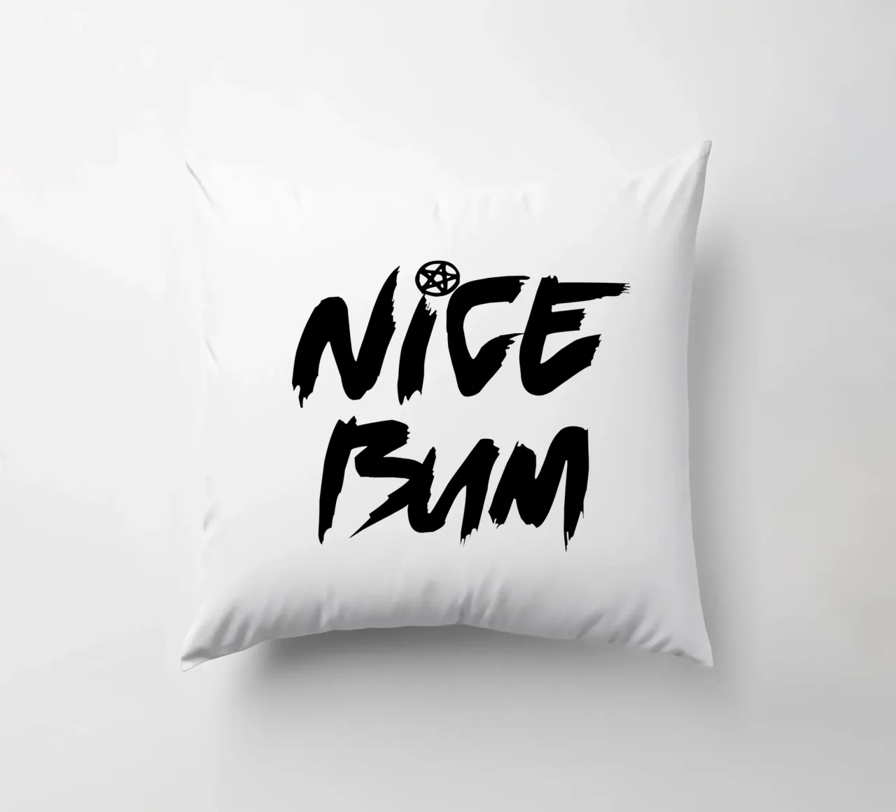 Nice Bum Modern Elegant Typography decorative cushion by YV TYPOGRAPHY