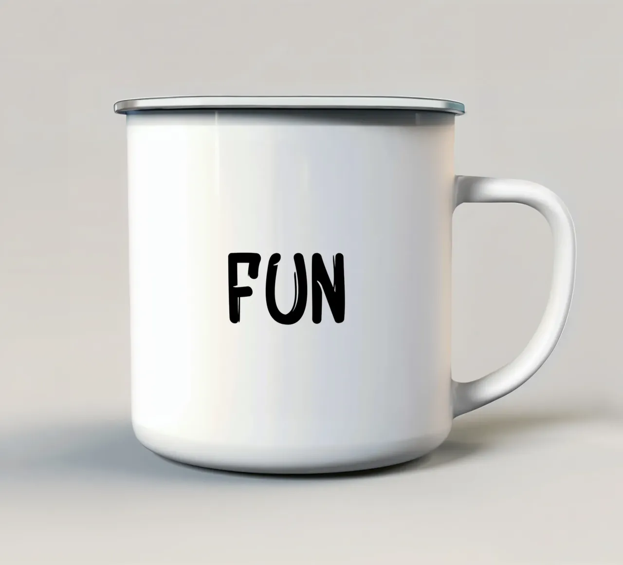 Tipografia divertente Minimalista Semplice Elegante tazza in smalto da YV TYPOGRAPHY