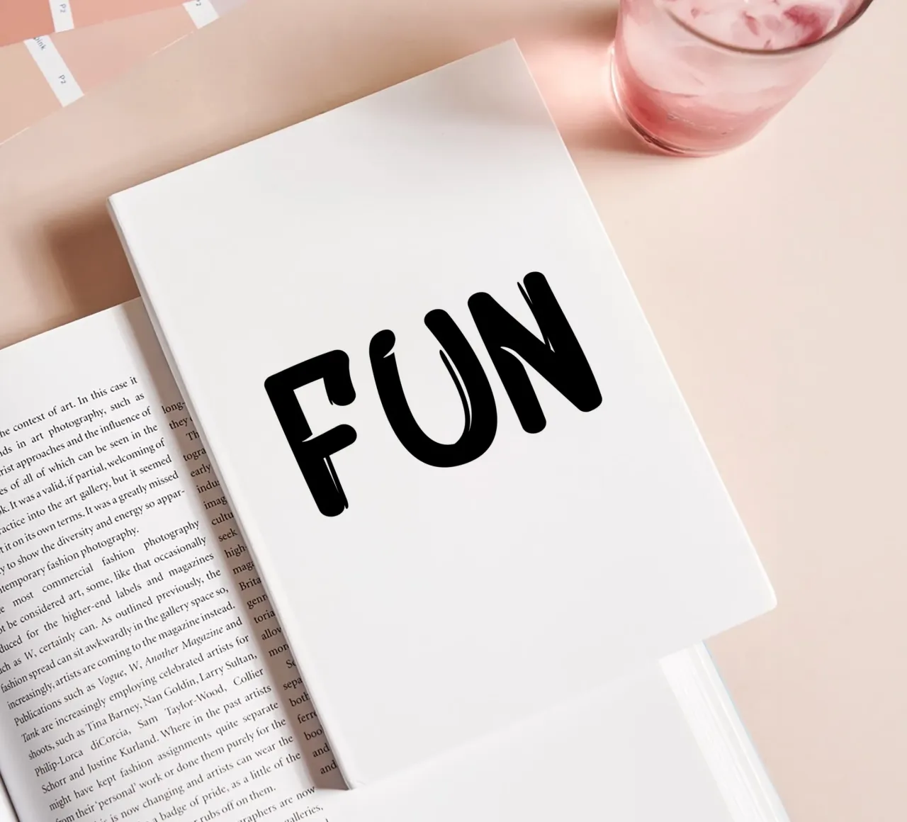 Fun Typography Minimalist Simple Elegant notebook by YV TYPOGRAPHY