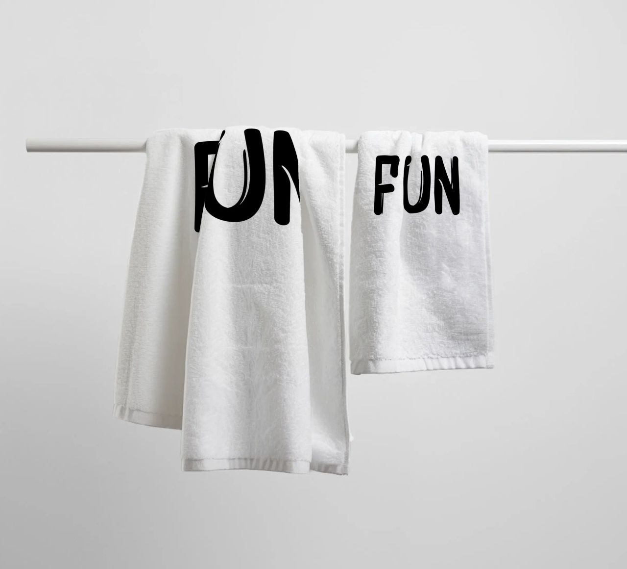 Fun Typography Minimalist Simple Elegant towel by YV TYPOGRAPHY