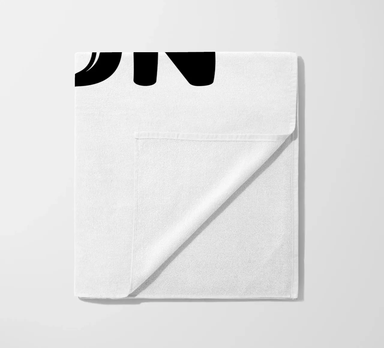 Fun Typography Minimalist Simple Elegant beach towel by YV TYPOGRAPHY