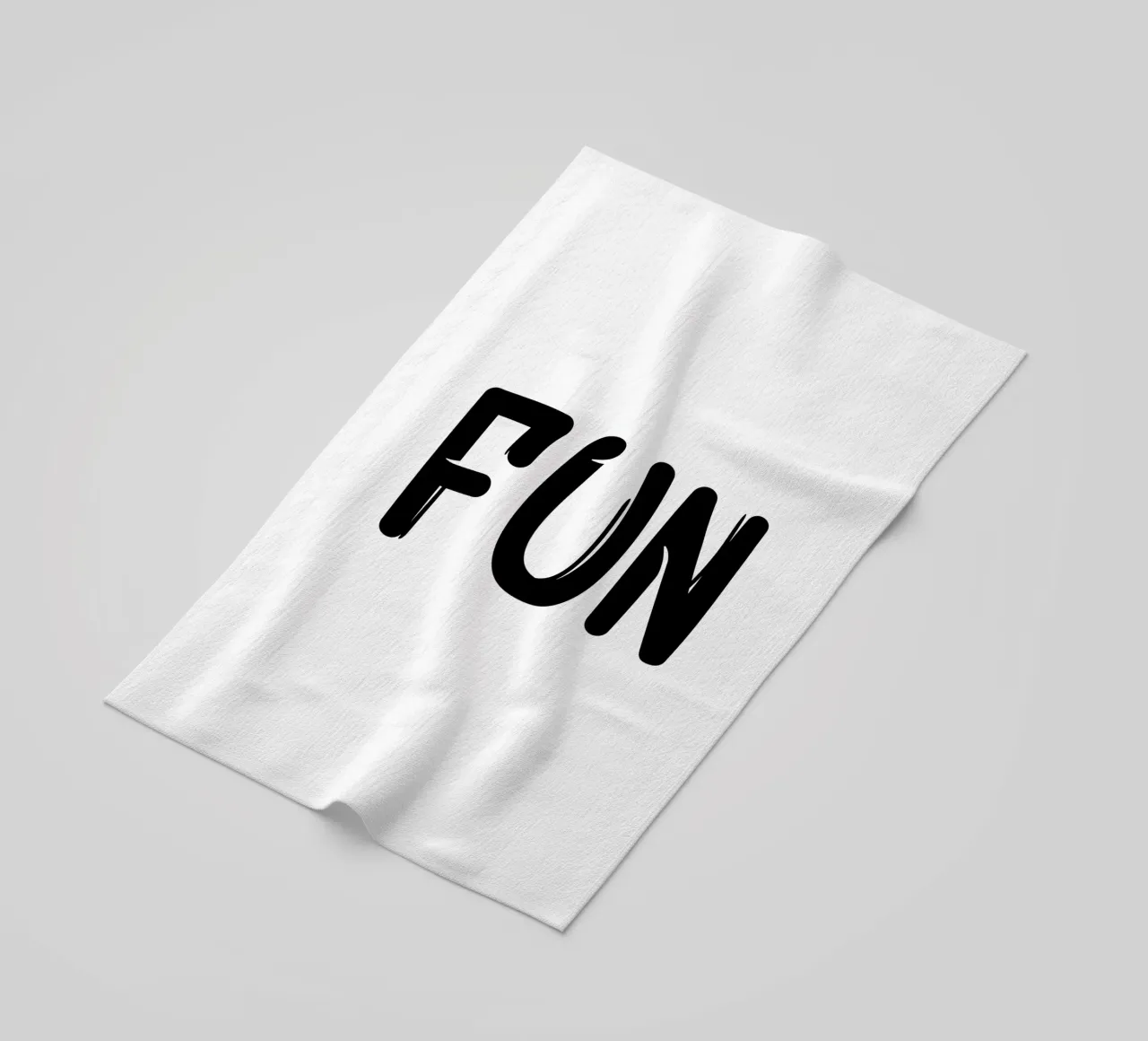 Fun Typography Minimalist Simple Elegant beach towel by YV TYPOGRAPHY