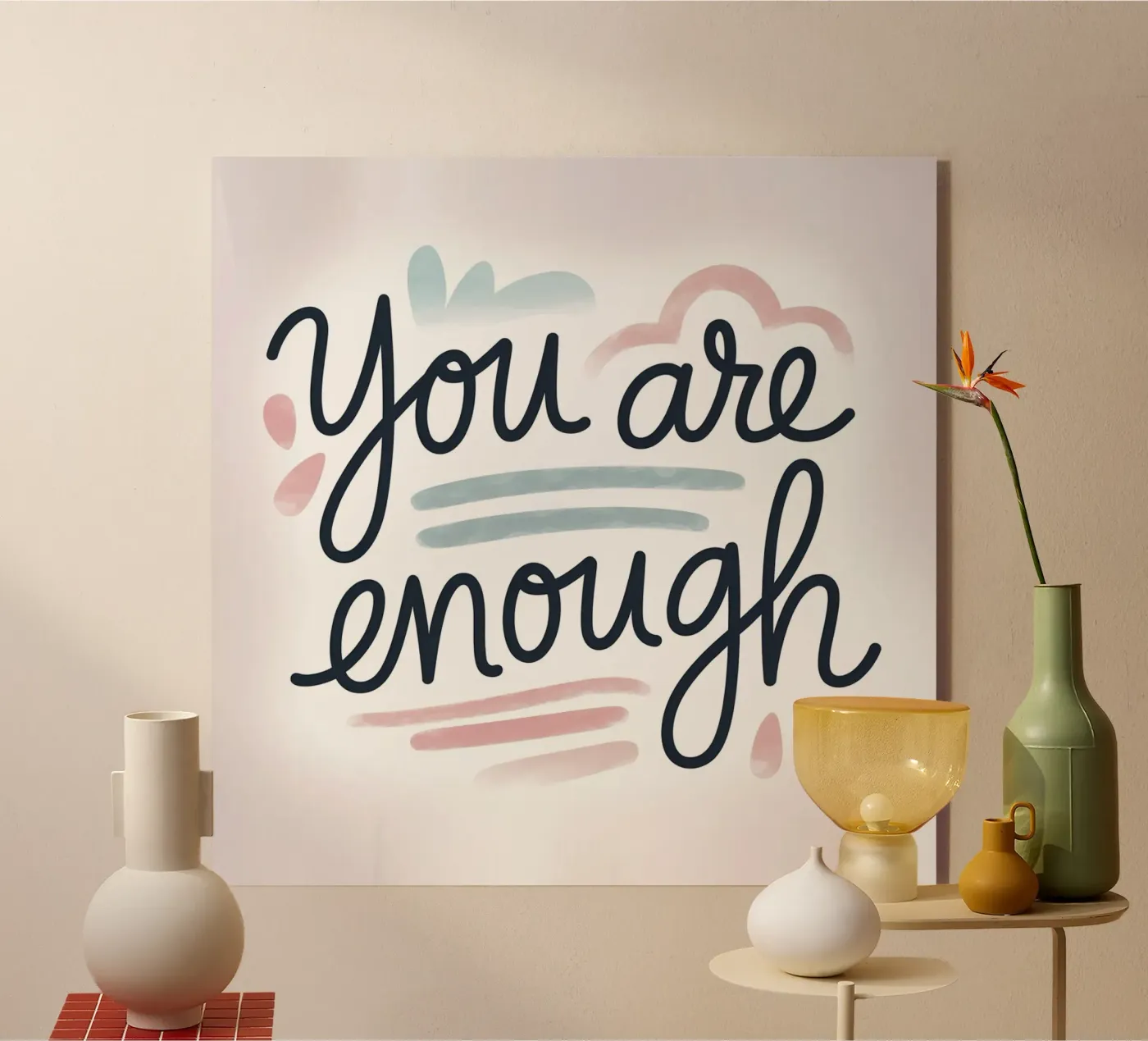 Du bist genug Acryl-Glas von logic