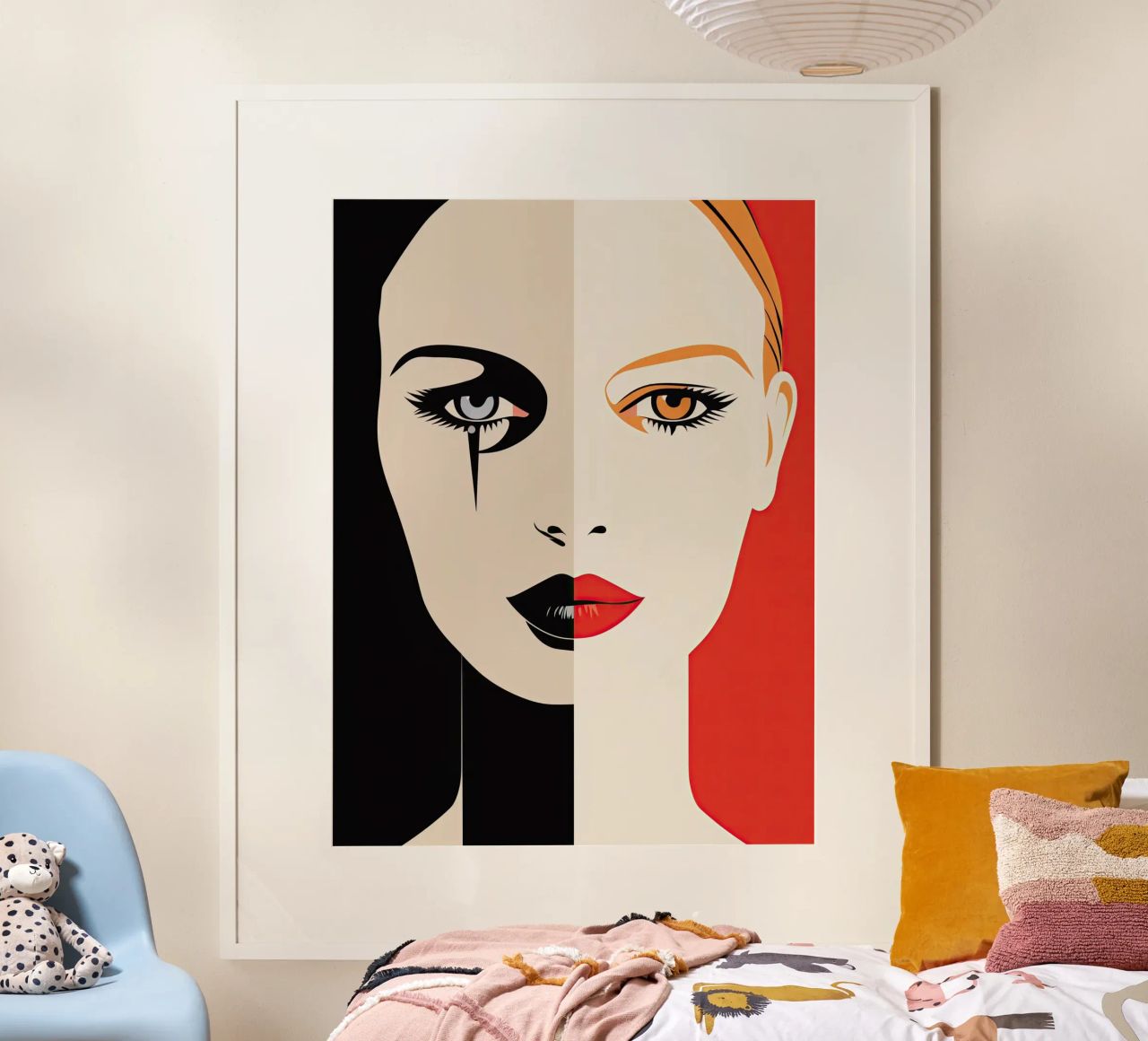 Your Dark Side | Split Portrait of a Woman poster by Autofocus