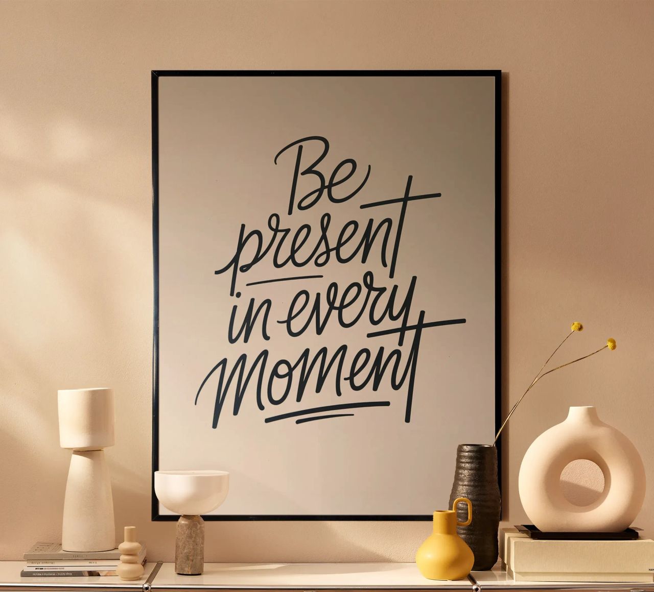 In jedem Moment präsent sein Poster von logic