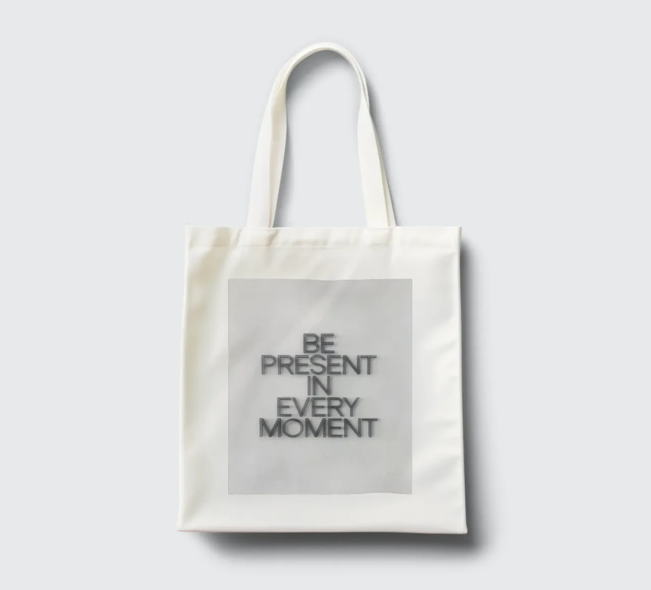 Essere presenti in ogni momento borsa in juta da logic