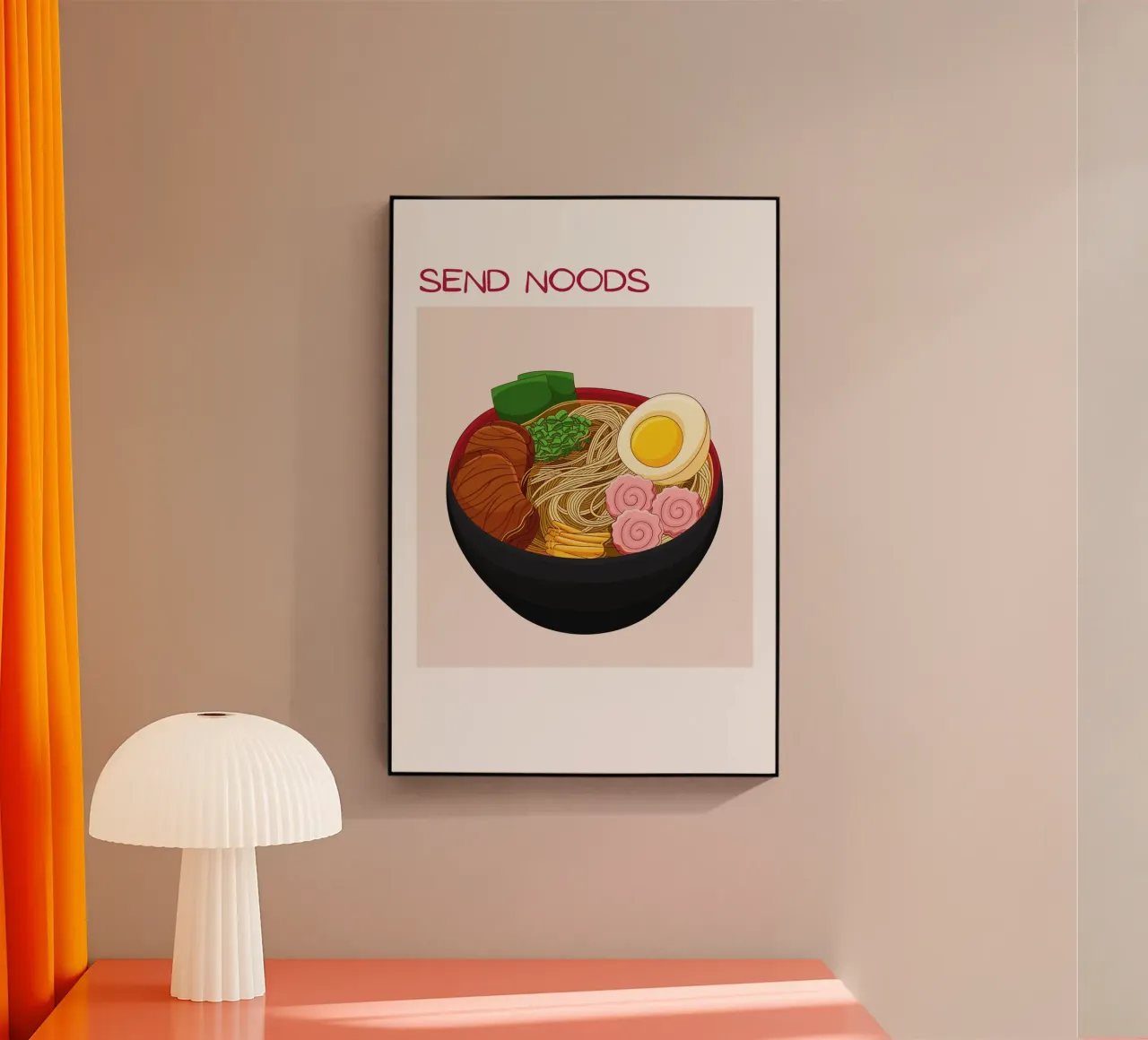 Send Noods Ramen plexiglass da thewalllab