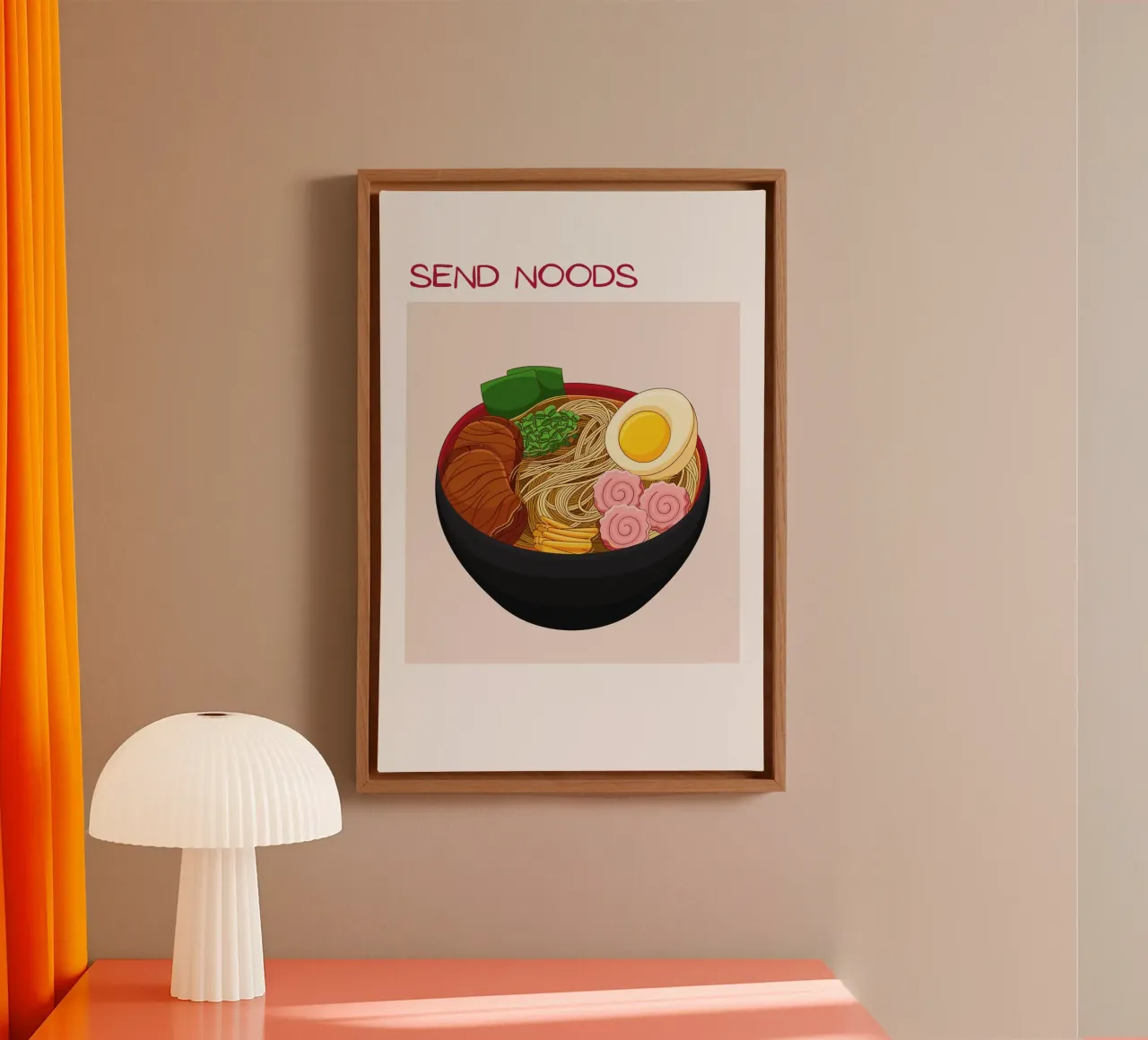 Send Noods Ramen canvas by thewalllab