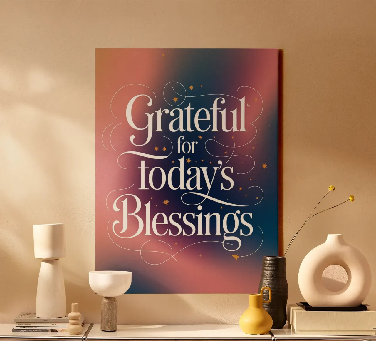 Grateful for Today’s Blessings canvas with Floater frame by logic