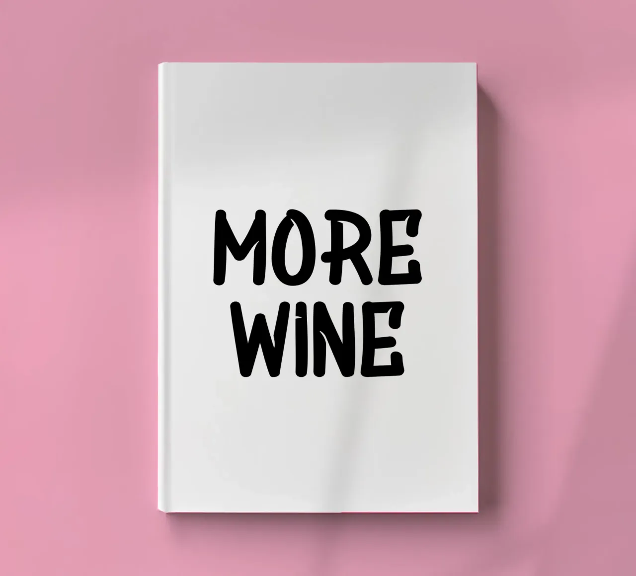 More Wine Typography Minimalist Simple Elegant notebook by YV TYPOGRAPHY