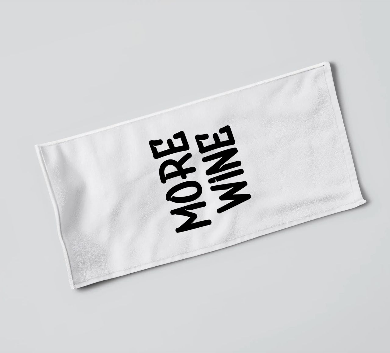 More Wine Typography Minimalist Simple Elegant towel by YV TYPOGRAPHY