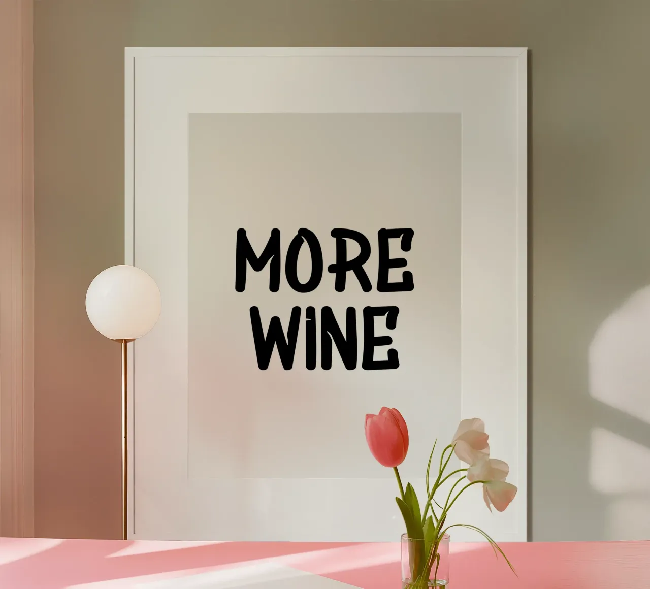 More Wine Typography Minimalist Simple Elegant hahnemühle by YV TYPOGRAPHY