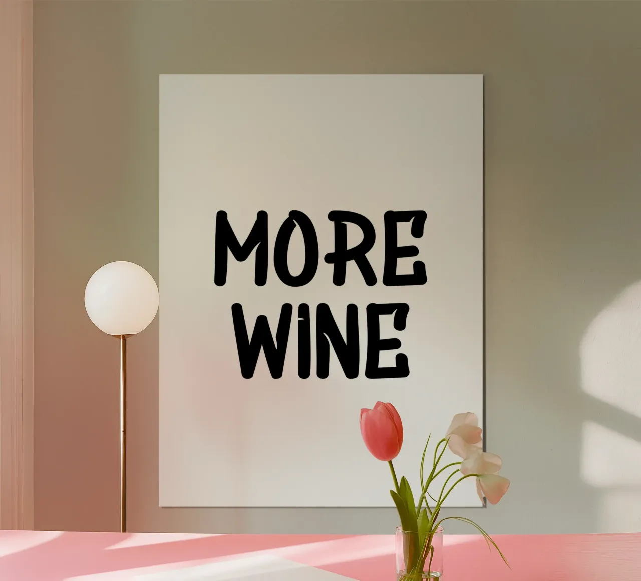 More Wine Typography Minimalist Simple Elegant hahnemühle by YV TYPOGRAPHY