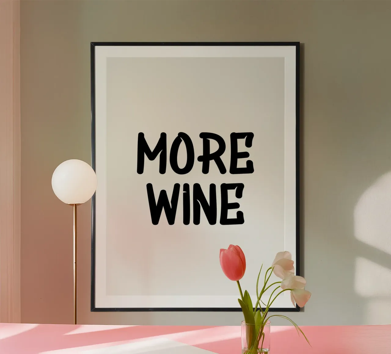 More Wine Typography Minimalist Simple Elegant hahnemühle by YV TYPOGRAPHY