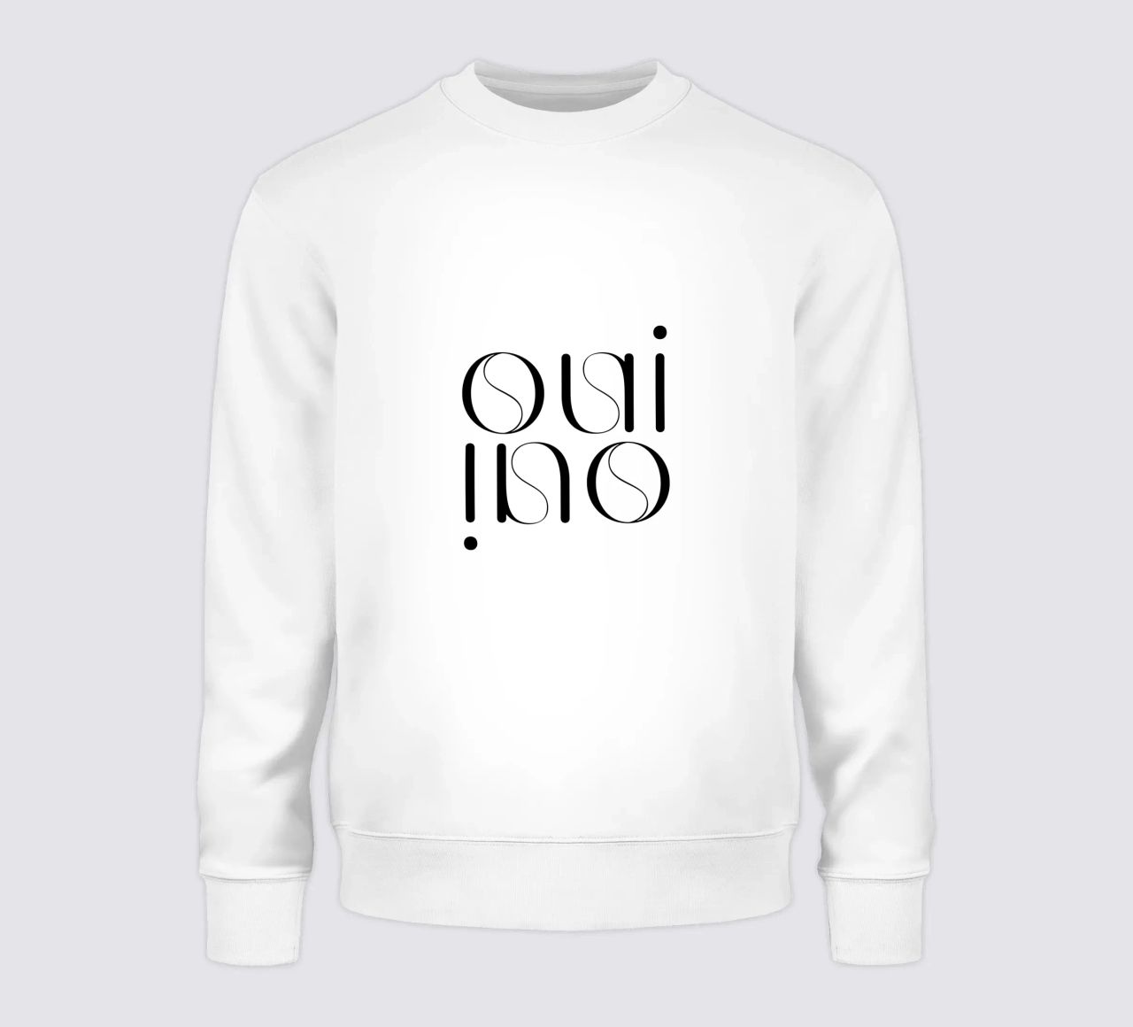 Oui Oui Tipografia Minimalista Semplice Moderna felpa da YV TYPOGRAPHY