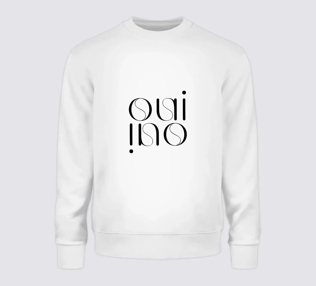 Oui Oui Tipografia Minimalista Semplice Moderna felpa da YV TYPOGRAPHY