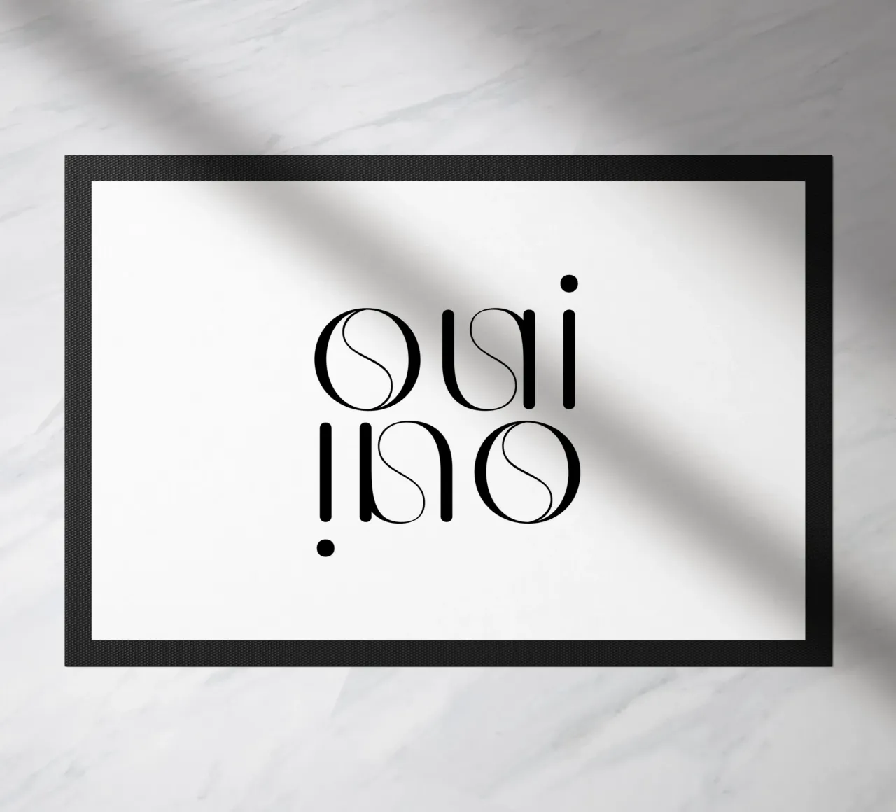 Oui Oui Tipografia Minimalista Semplice Moderna zerbino da YV TYPOGRAPHY