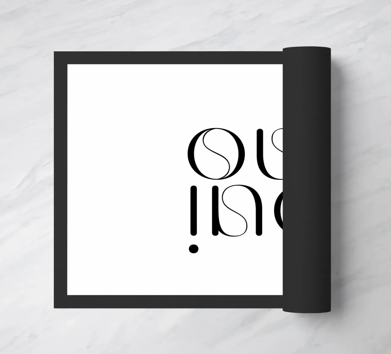Oui Oui Tipografia Minimalista Semplice Moderna zerbino da YV TYPOGRAPHY