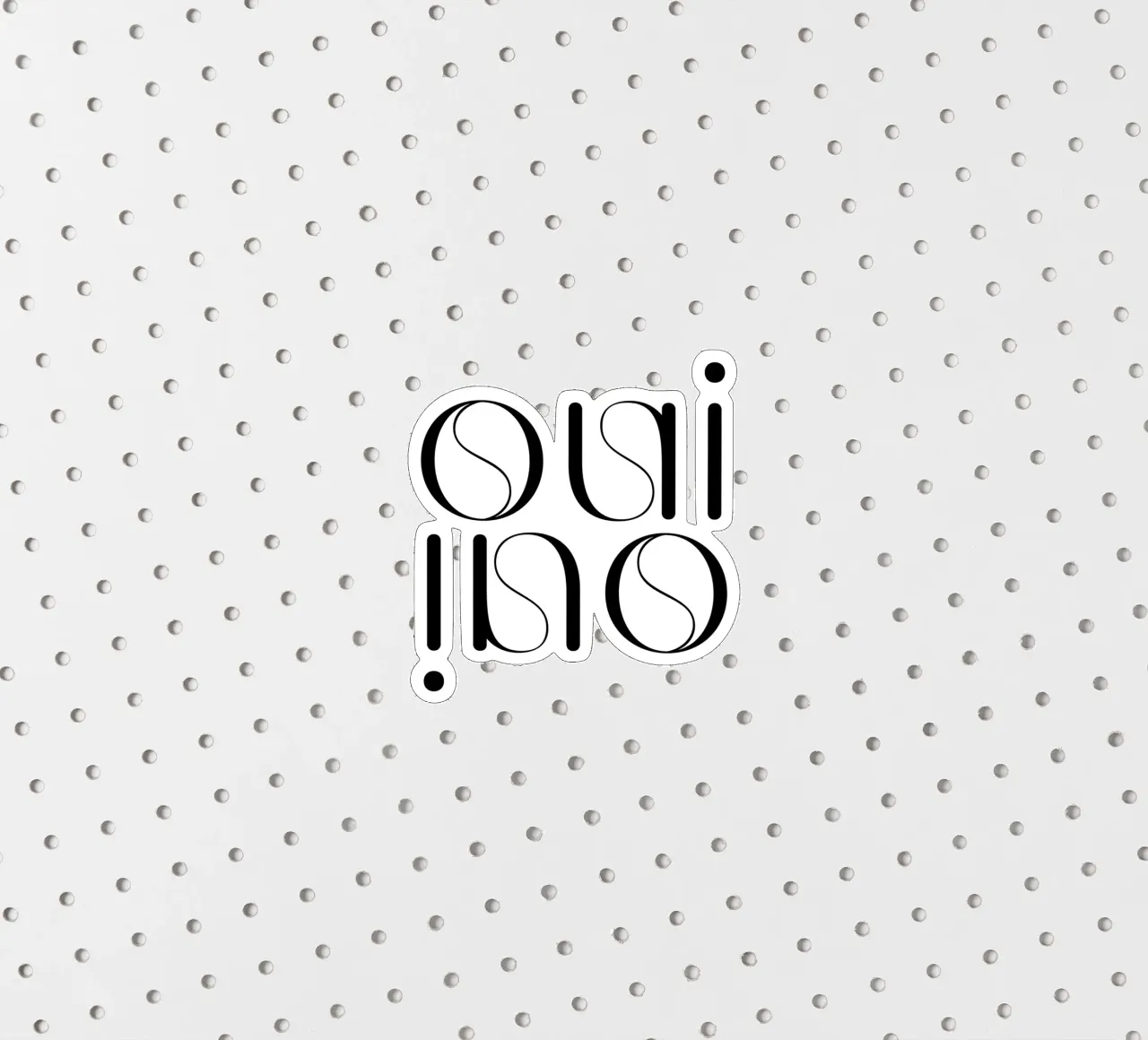Oui Oui Typography Minimalist Simple Modern sticker by YV TYPOGRAPHY