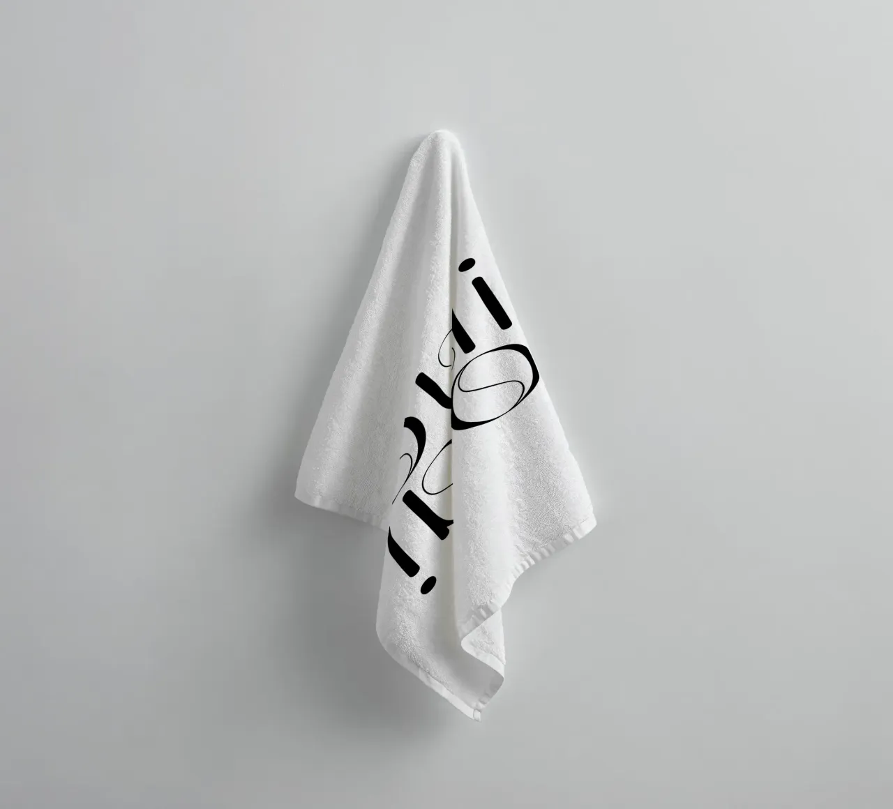 Oui Oui Typografie Minimalistisch Einfach Modern Handtuch von YV TYPOGRAPHY