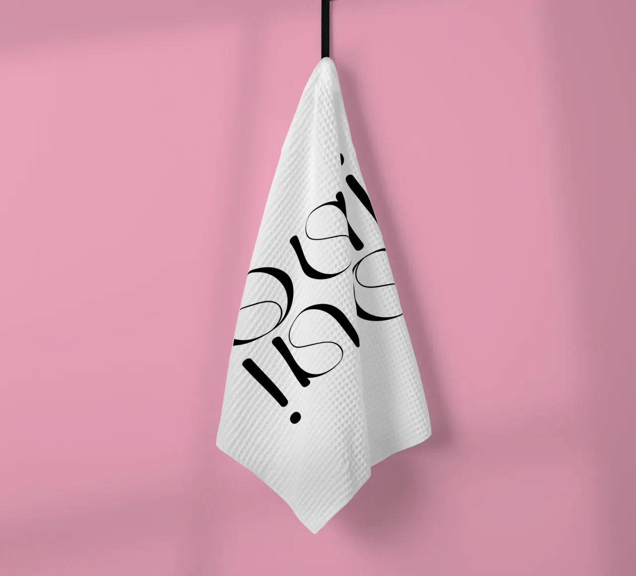 Oui Oui Typografie Minimalistisch Eenvoudig Modern theedoek van YV TYPOGRAPHY