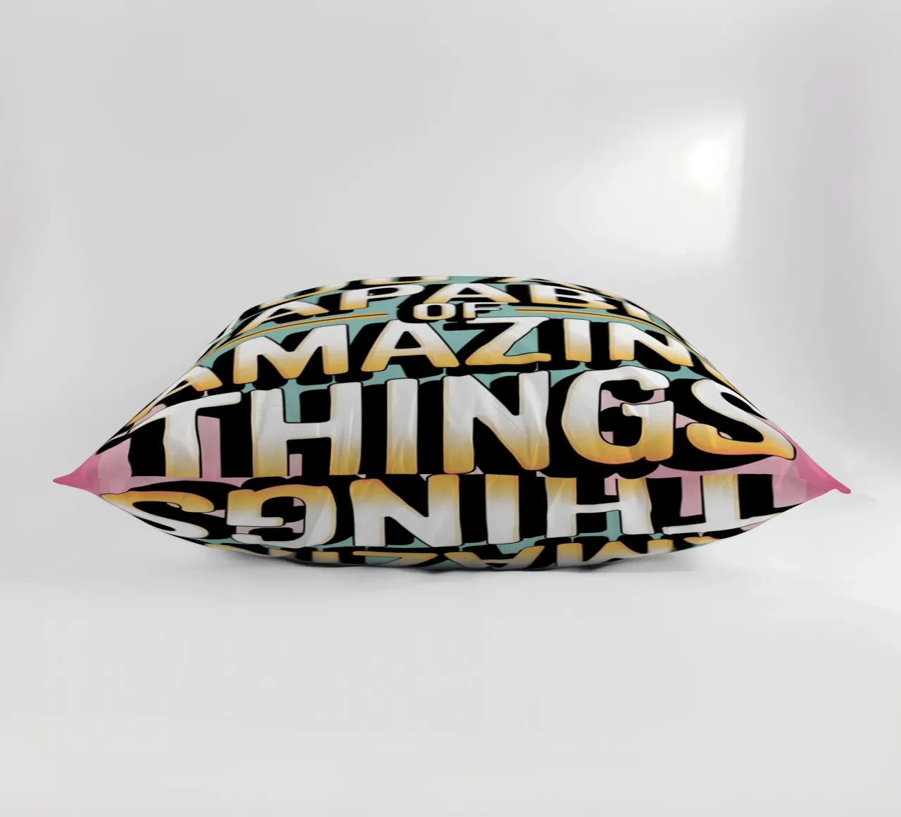 You Are Capable of Amazing Things decorative cushion by logic