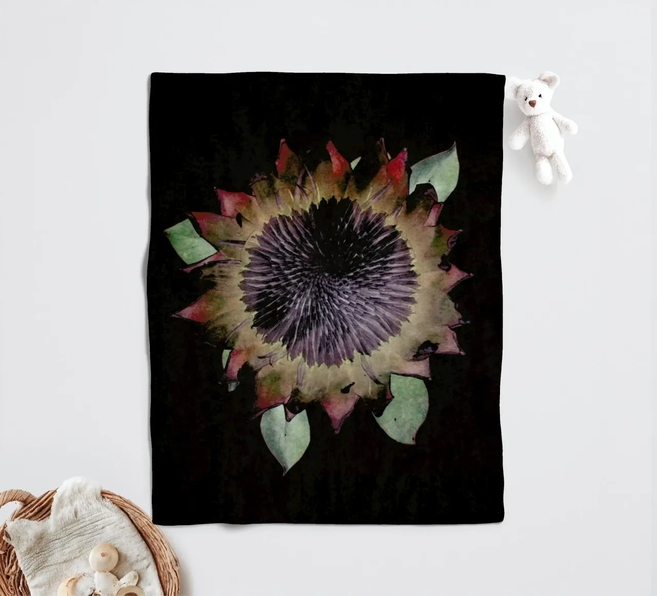 King Protea Fleecedecke von Shot By Clint