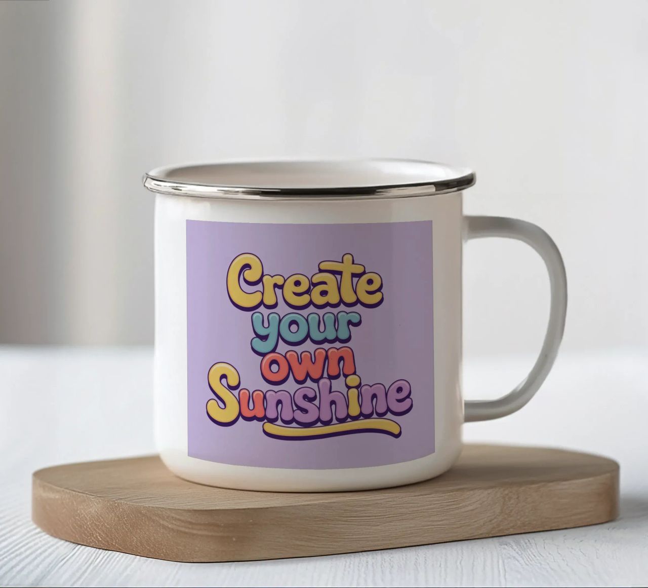 Creare il proprio sole tazza in smalto da logic