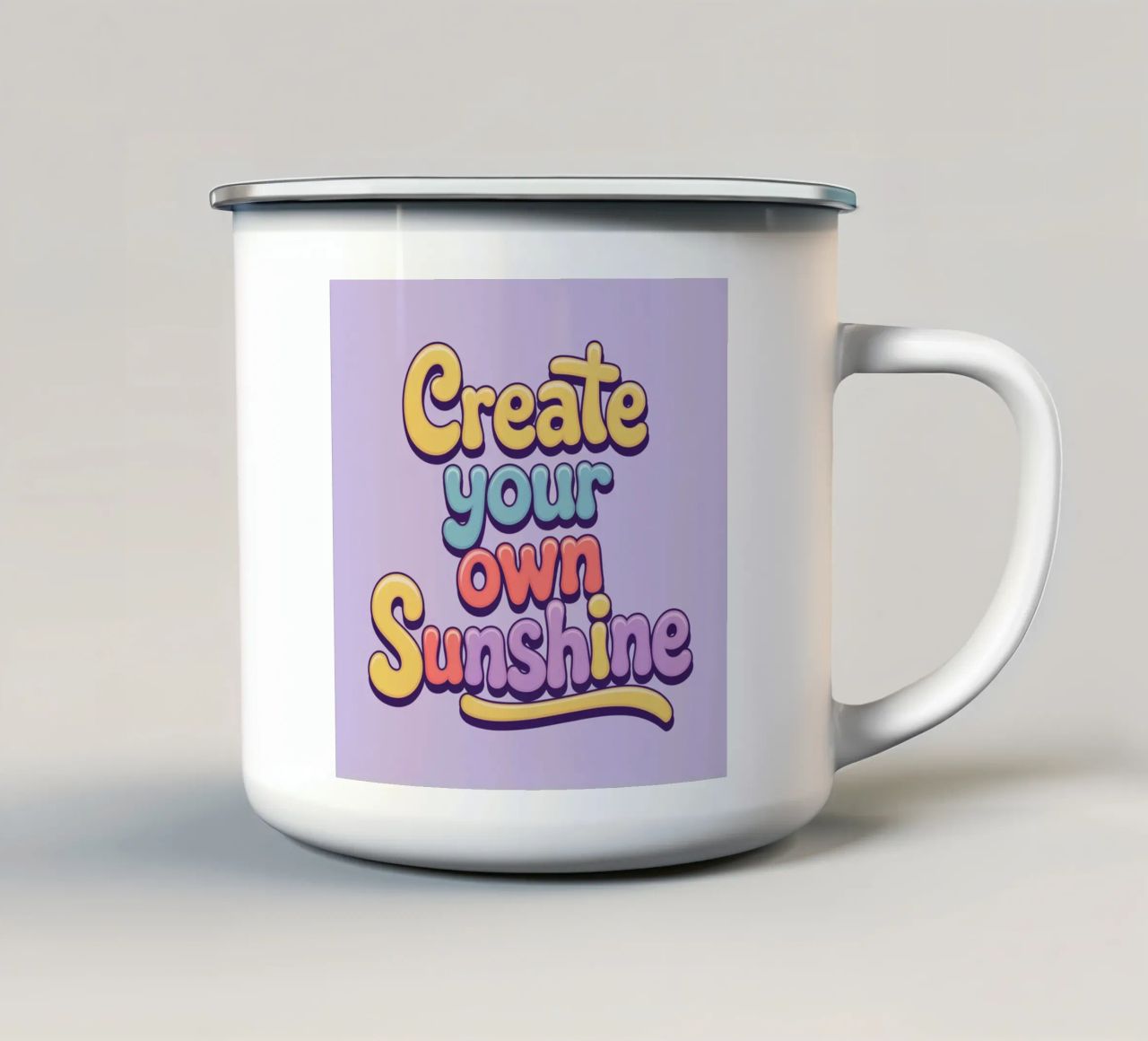 Creare il proprio sole tazza in smalto da logic