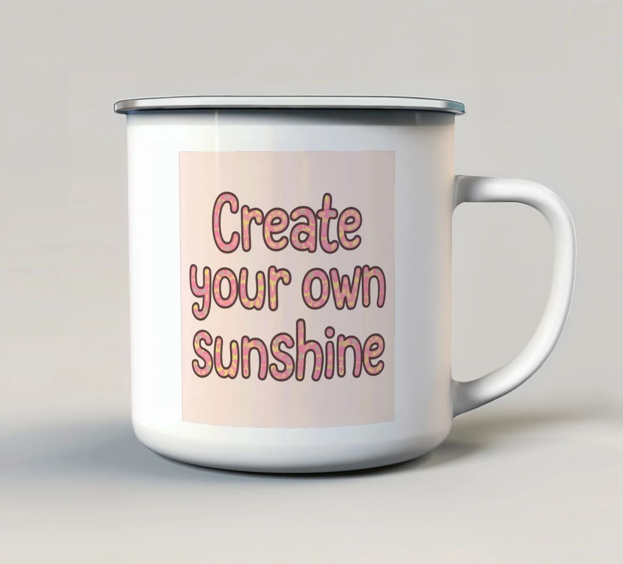Creare il proprio sole tazza in smalto da logic