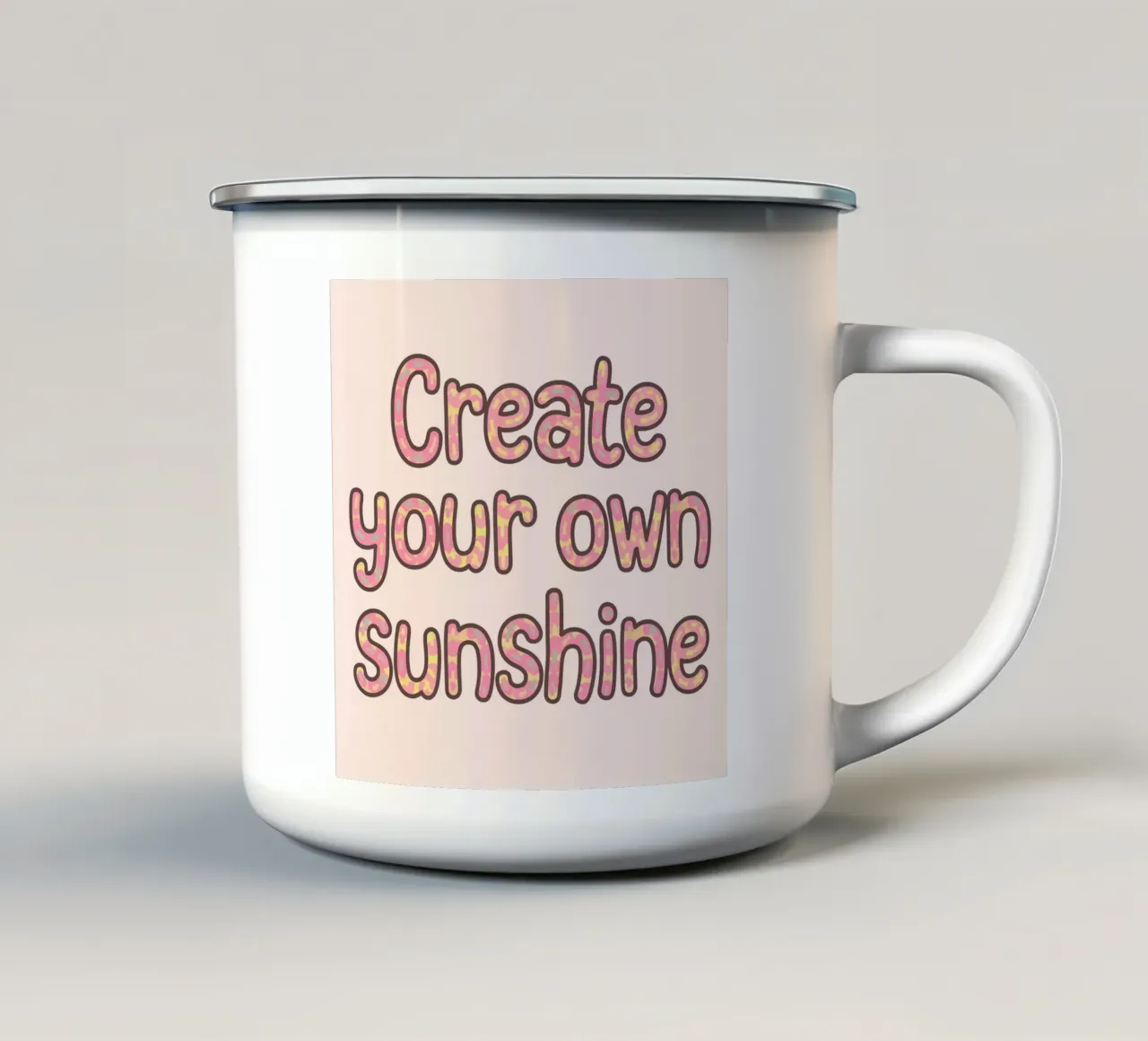 Creare il proprio sole tazza in smalto da logic