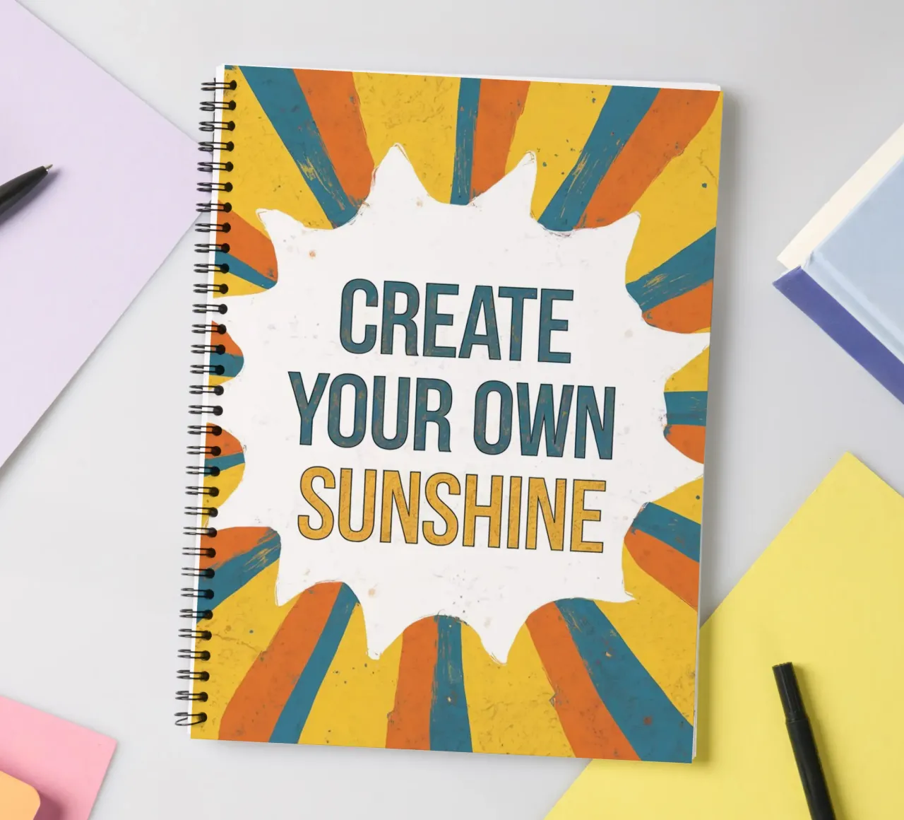 Create Your Own Sunshine spiral notebook by logic