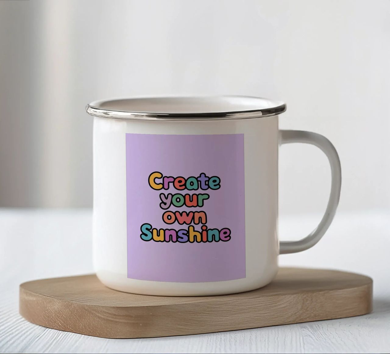 Creare il proprio sole tazza in smalto da logic