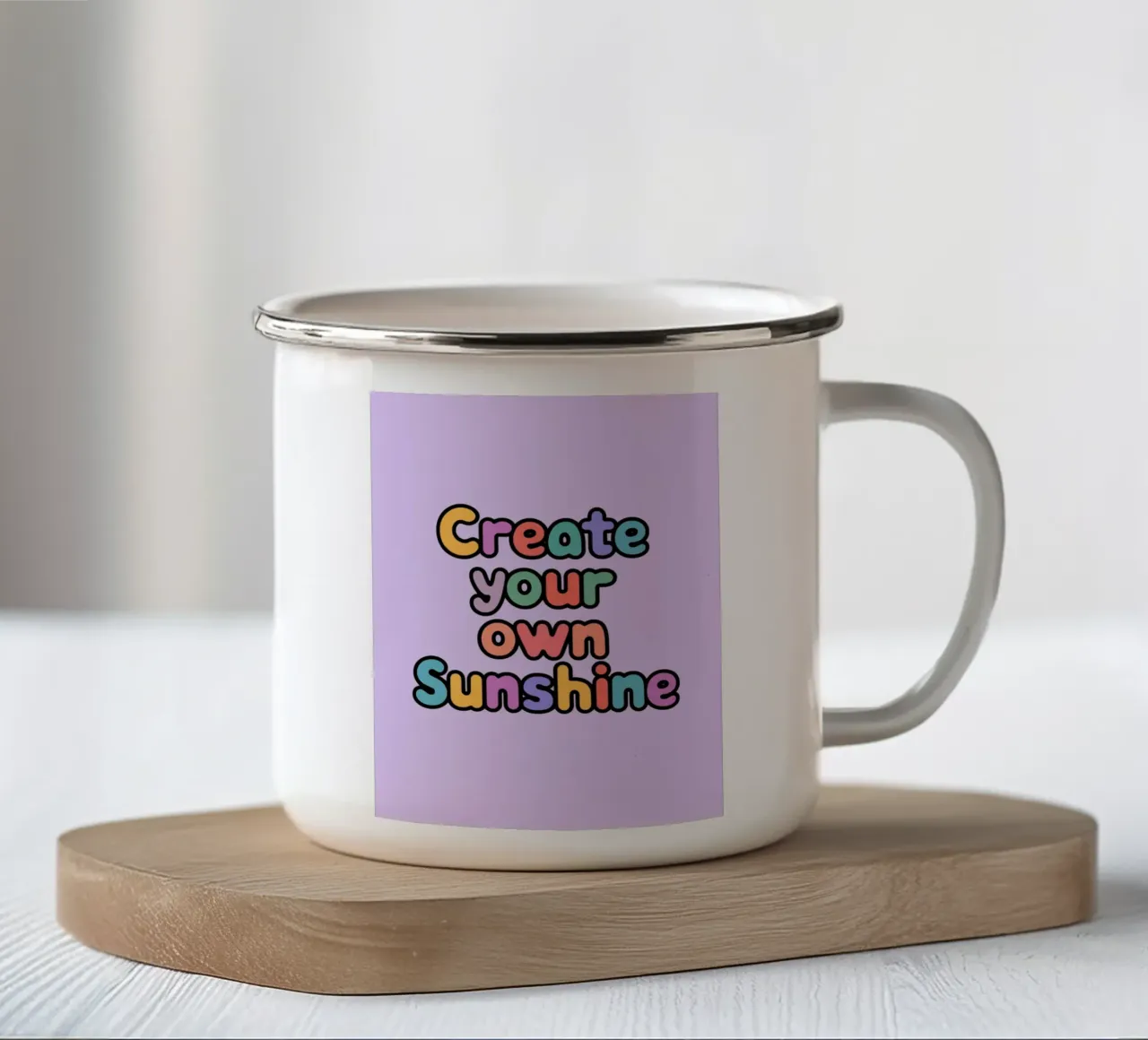 Creare il proprio sole tazza in smalto da logic