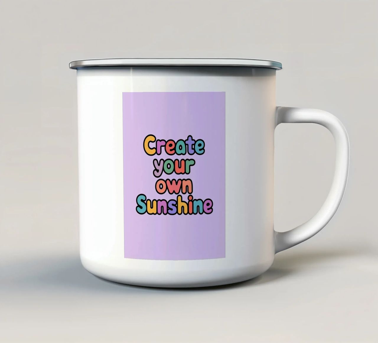 Creare il proprio sole tazza in smalto da logic