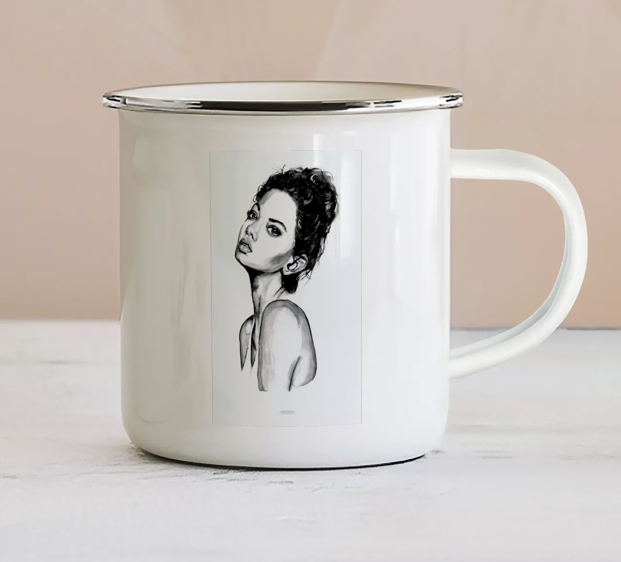 Untitled 1 taza de esmalte de Mathilde Olsen